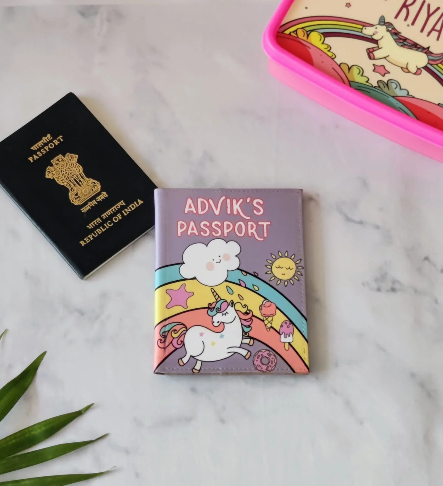 Nice Passport Cover for Gift - Unicorn Rainbows Sunshine - Image 13
