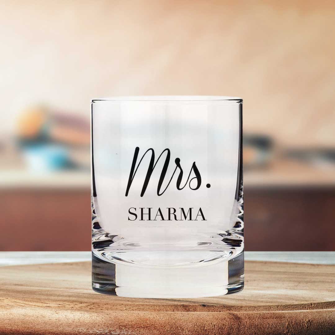 Classy Customized Whiskey Glass -Perfect Gift for Whisky Wife - Mrs - Image 3