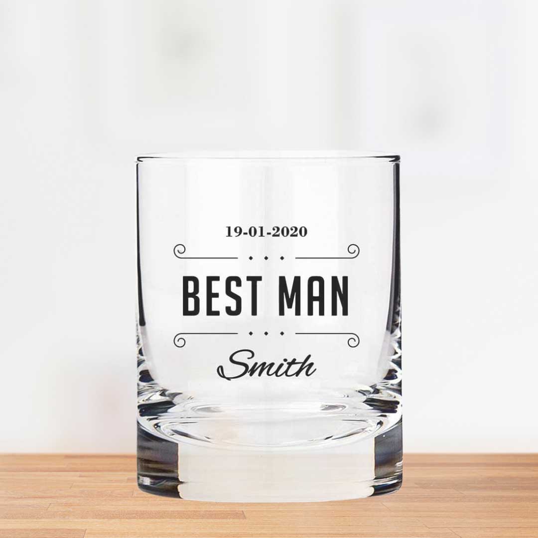 Beautiful Personalized Whiskey Glass - Wedding Gift - Best Man Gifts - Image 3