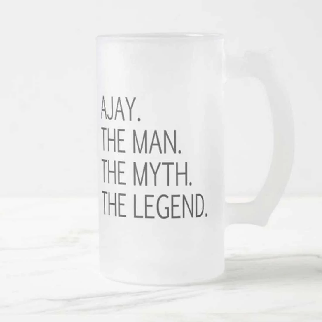 Personalized Beer Mug Glass With Your Name - THE MAN - Image 3