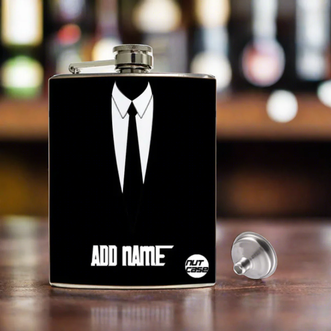 Classy Personalized Hip Flask - Gifts For Him - Suit Up - Image 4