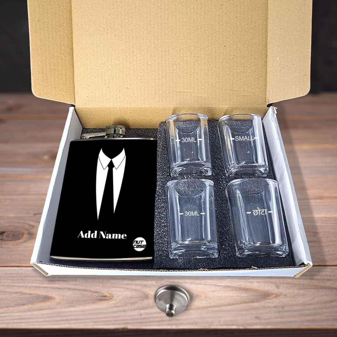 Classy Personalized Hip Flask - Gifts For Him - Suit Up - Image 5
