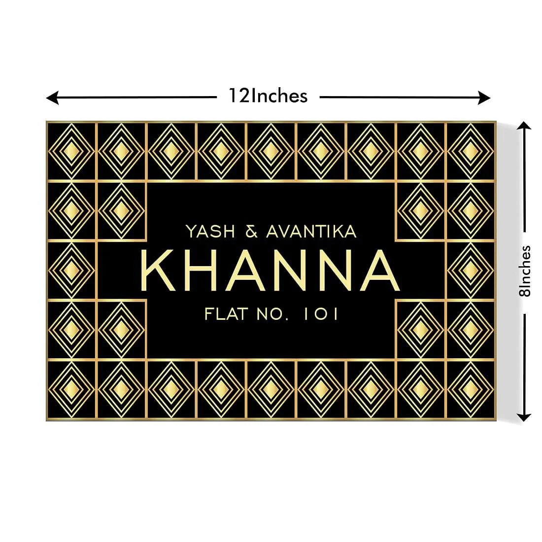 Beautiful Name Plate for Door -Great Gatsby Themed - Diamond Pattern - Image 4