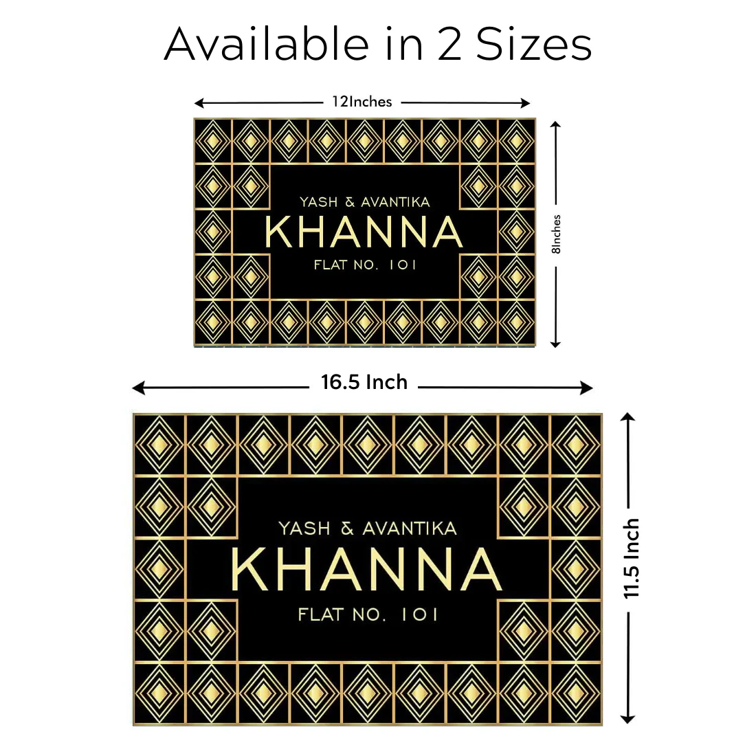 Beautiful Name Plate for Door -Great Gatsby Themed - Diamond Pattern - Image 7