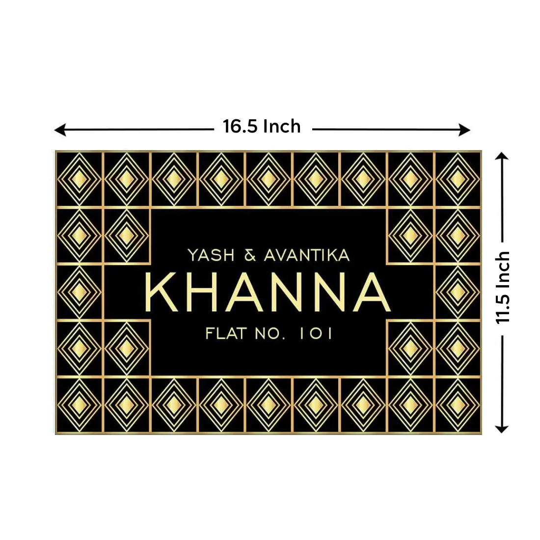 Beautiful Name Plate for Door -Great Gatsby Themed - Diamond Pattern - Image 8