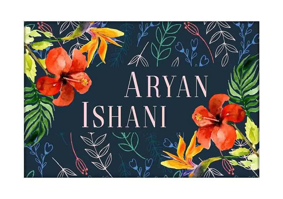 Custom Door Name Plate for Home Cafes Bungalow-Flower Petals and Leaf - Image 4