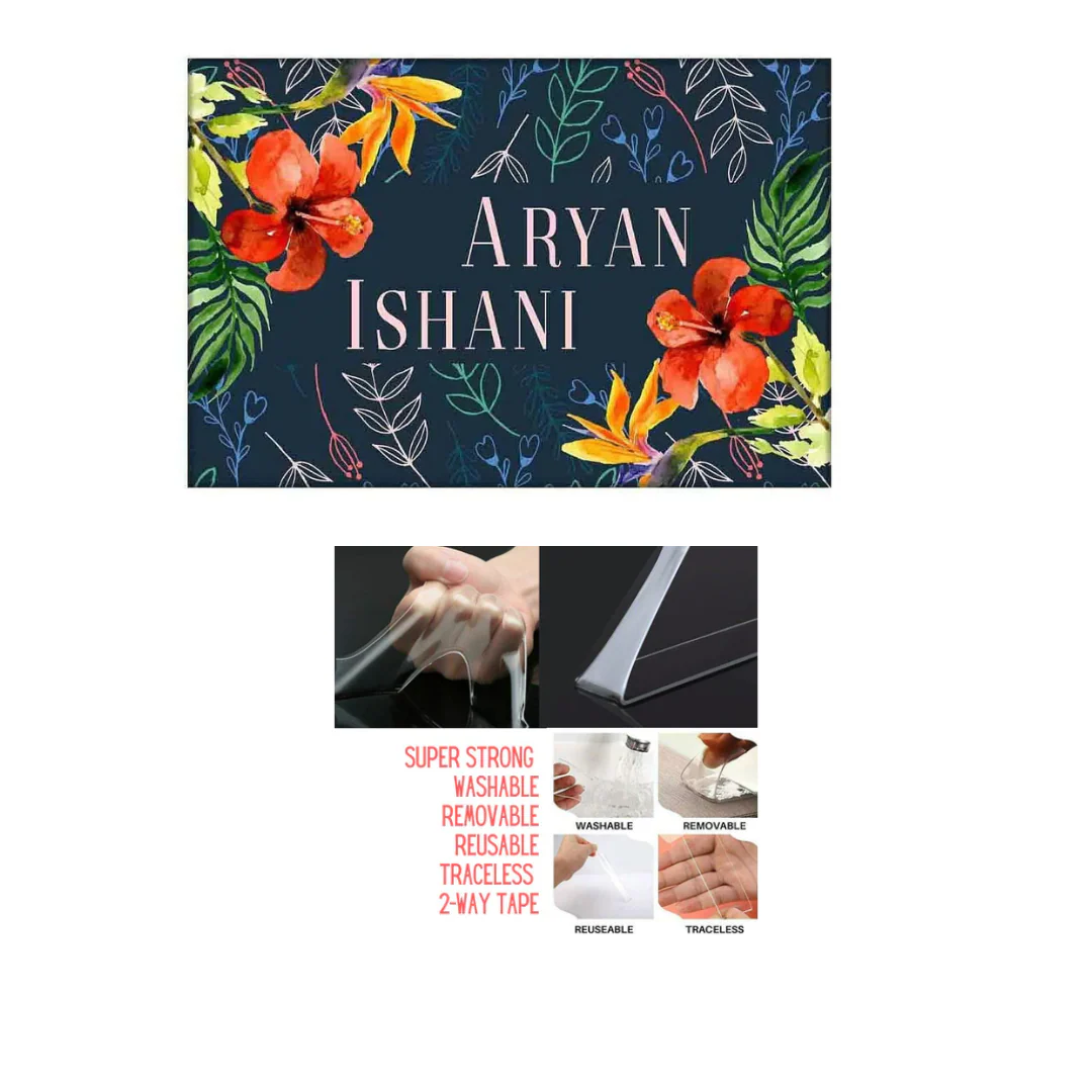 Custom Door Name Plate for Home Cafes Bungalow-Flower Petals and Leaf - Image 7