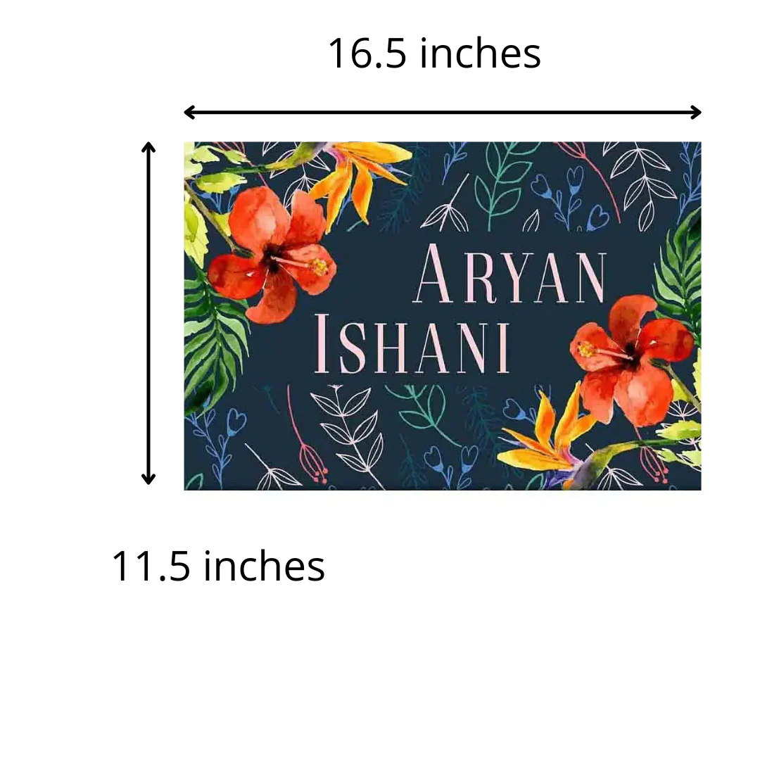 Custom Door Name Plate for Home Cafes Bungalow-Flower Petals and Leaf - Image 8