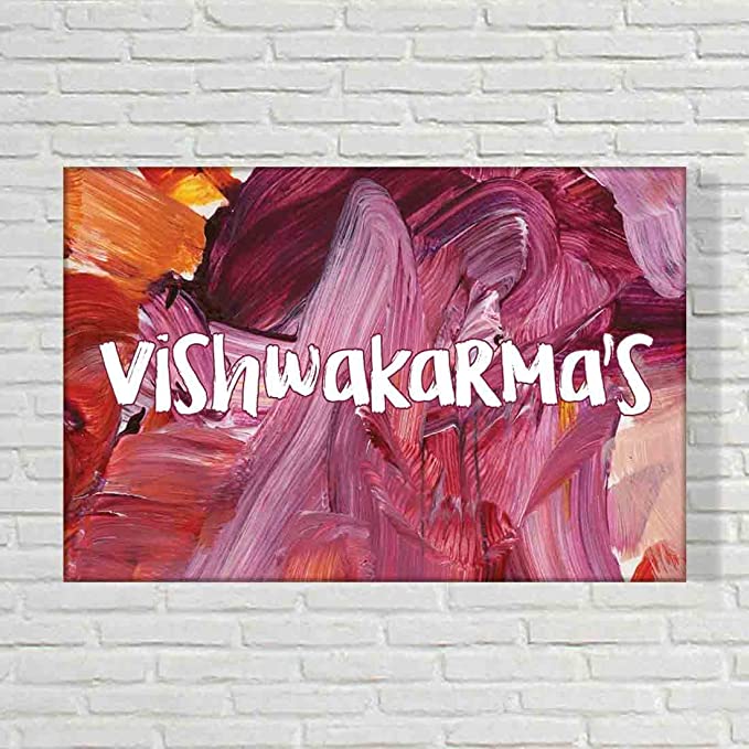 Personalized Nameplate for Door - Paint Strokes - Image 4