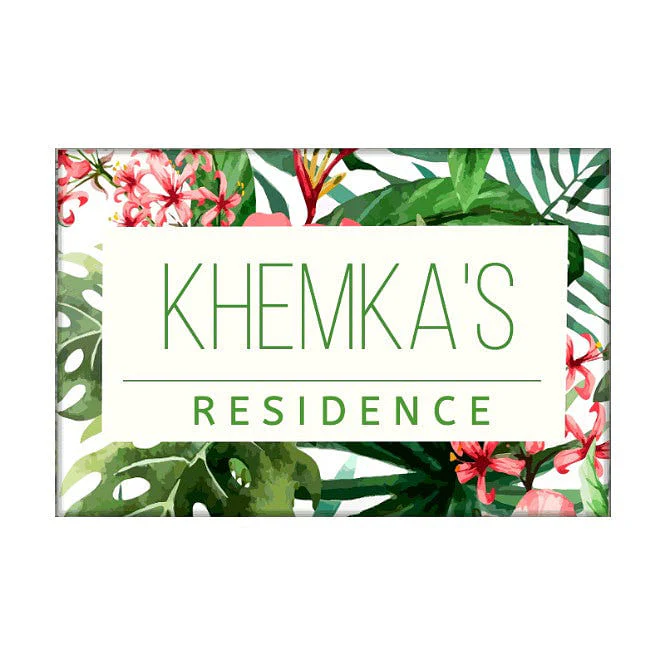 Beautiful Custom Door Name Plate - Tropical Paradise - Image 3