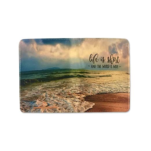 Beach Passport Case Travel Wallet Organizer  -- Life Is Short - Image 4