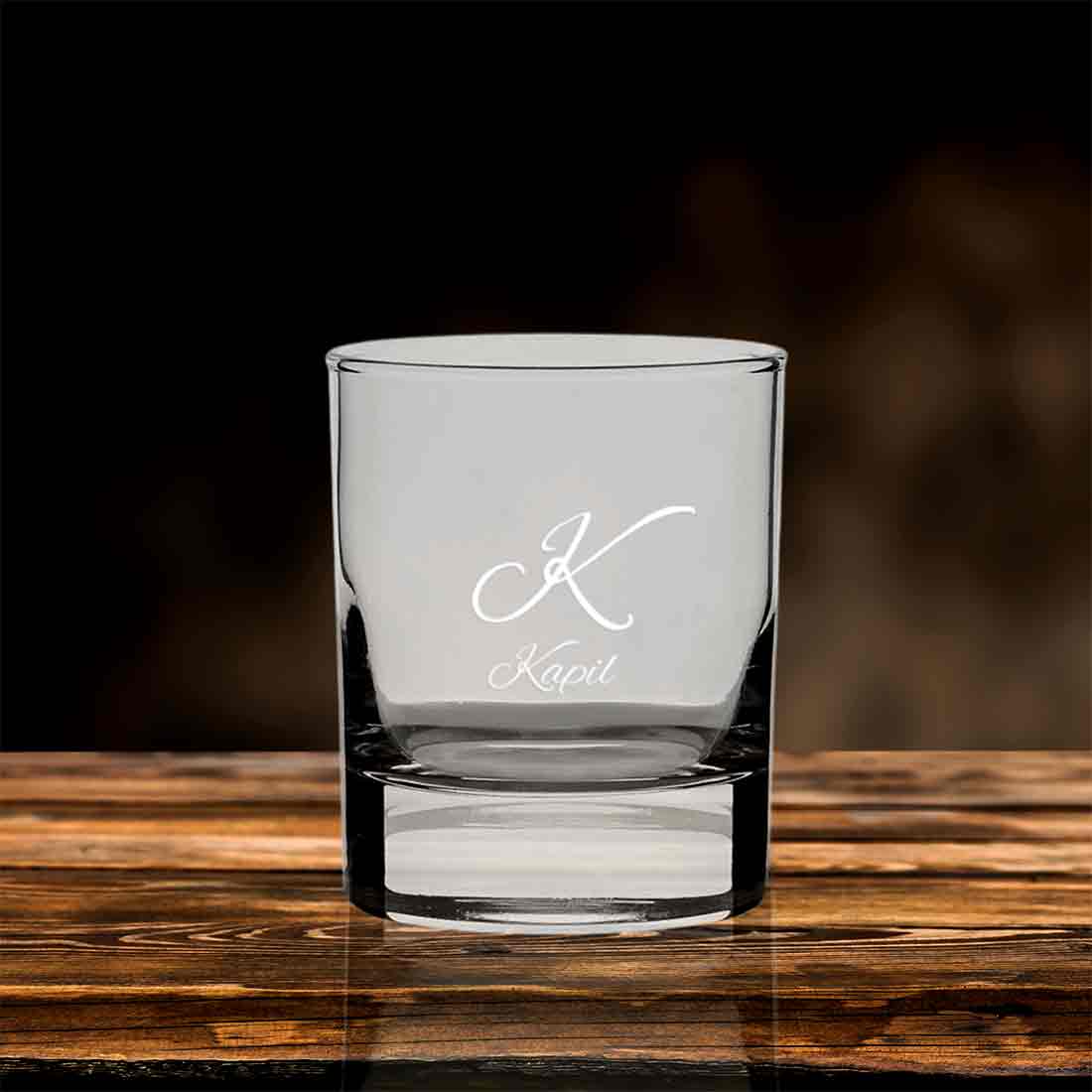 Stylish Customized Whiskey Glass - Gift For Him Husband Boyfriend - Initials Design - Image 4