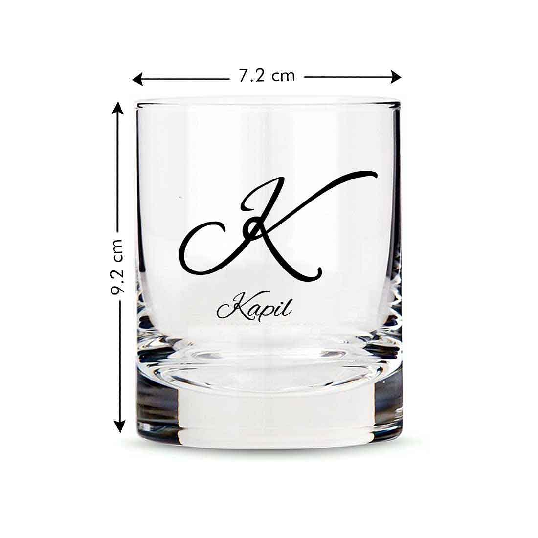 Stylish Customized Whiskey Glass - Gift For Him Husband Boyfriend - Initials Design - Image 7