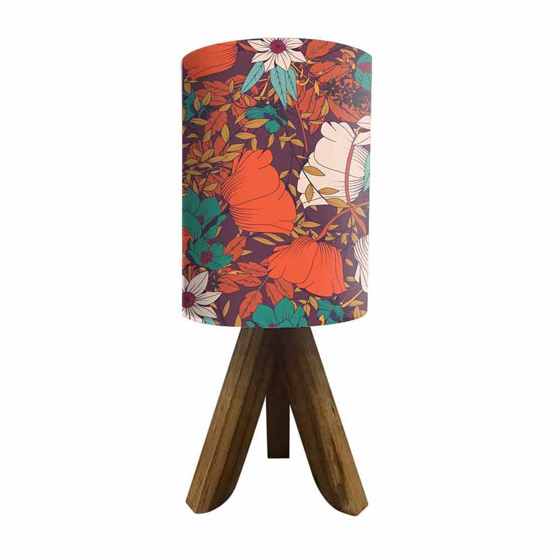 Mini Wooden Lamp Table For Bedroom Living Room-Elegance Orange (3W LED Bulb Included) - Image 4
